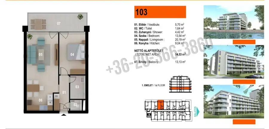 eladó új építésű téglalakás, Siófok